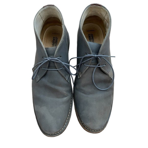 JOHNSTON MURPHY DONNELSON‎ PLAIN TOE CHUKKA 11.5 GRAY NUBUCK BOOTS 25-3497